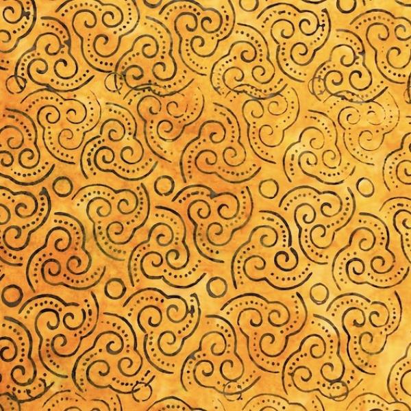 ORANGE - Beach Ball - Batikstoff aus Indonesien